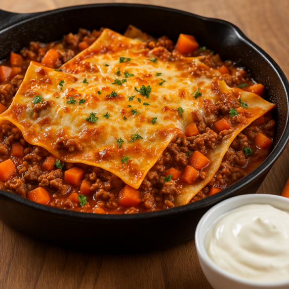 lasagne, &Scaron;ťavnat&eacute; lasagne z jednej panvice &ndash; tvoj nov&yacute; receptov&yacute; favorit